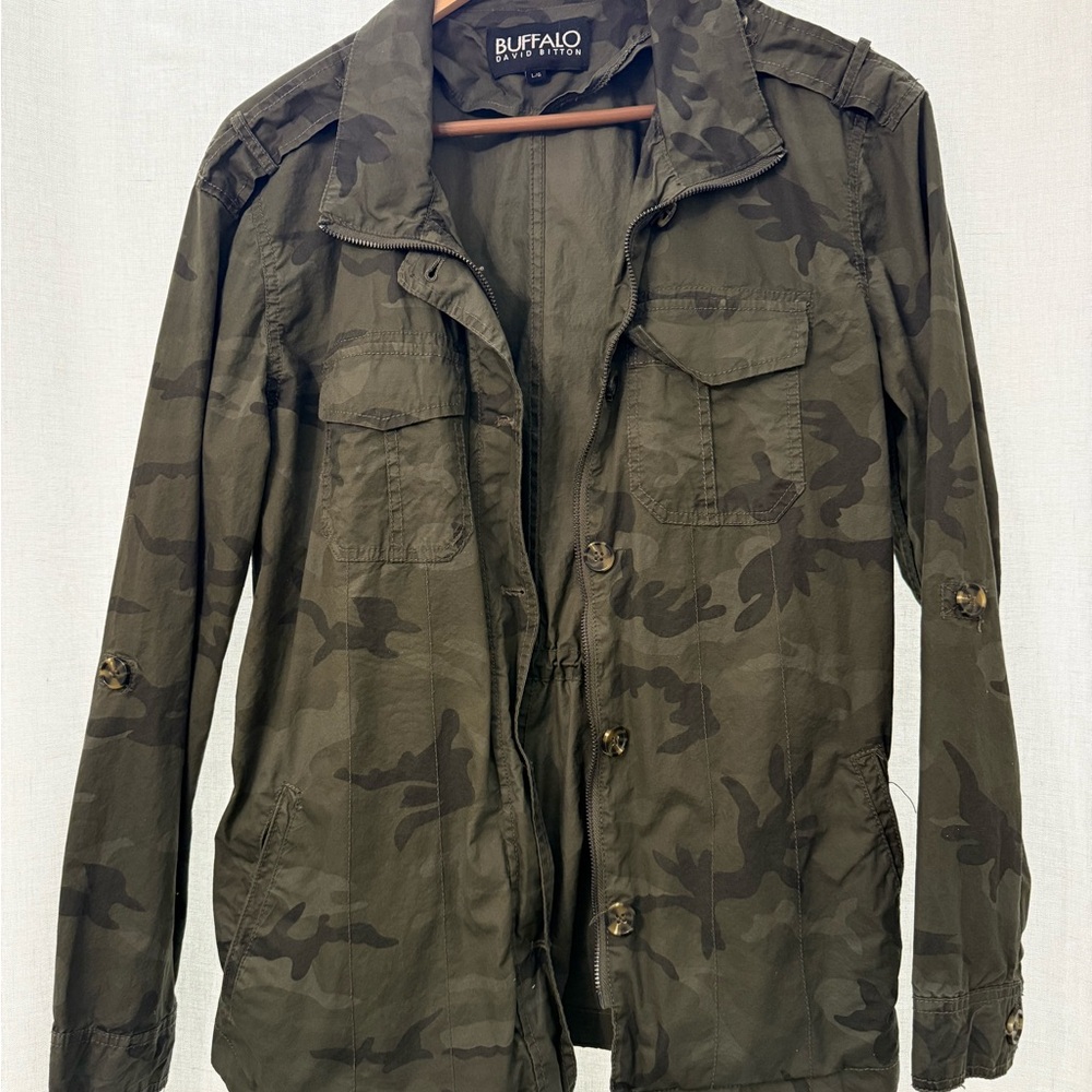 Buffalo David Bitton Women's Camouflage Jacket - Olive Camo